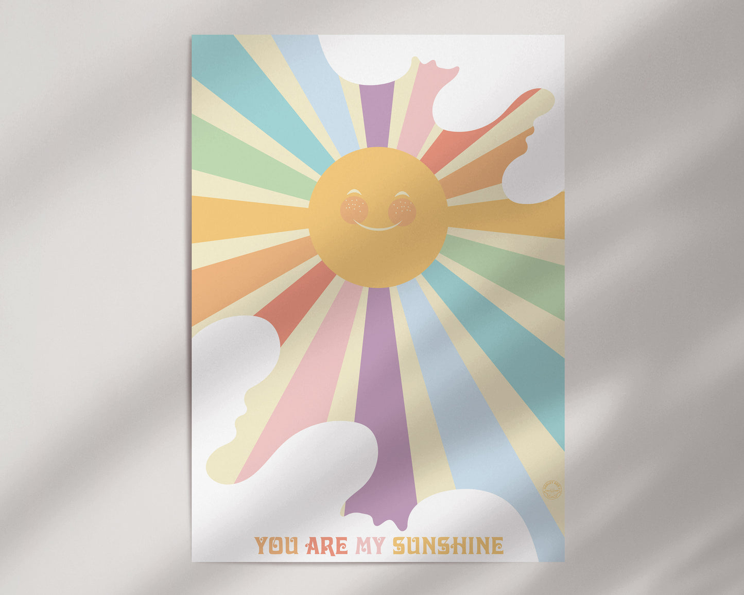 You Are My Sunshine Rainbow A3 print