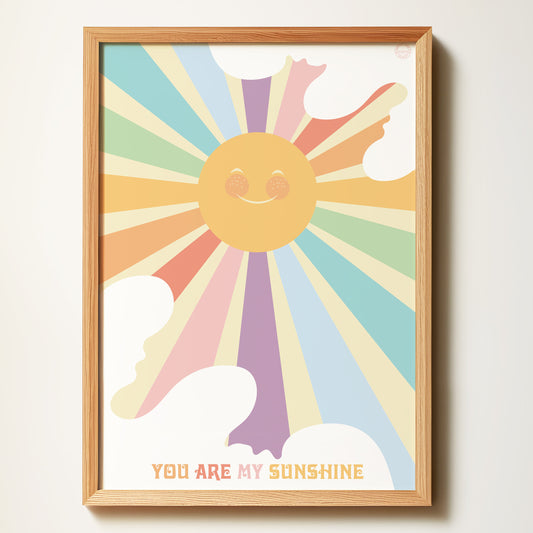 You Are My Sunshine Rainbow A3 print