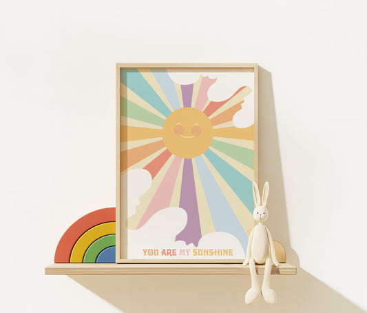 You Are My Sunshine Rainbow A3 print
