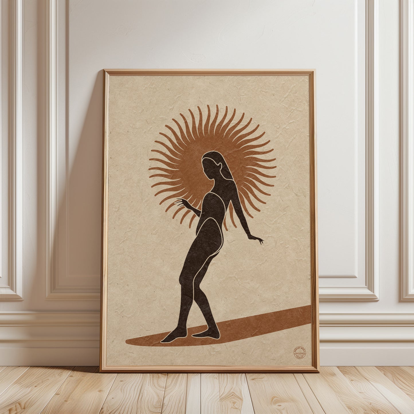 Sun Glider Chocolate Surfer Art Print