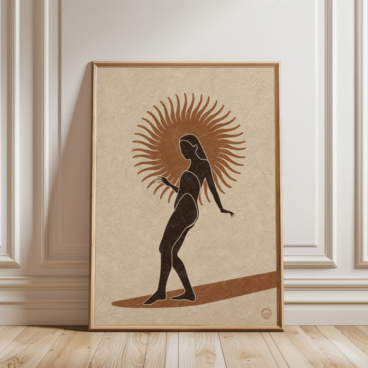 Sun Glider Chocolate Surfer Art Print