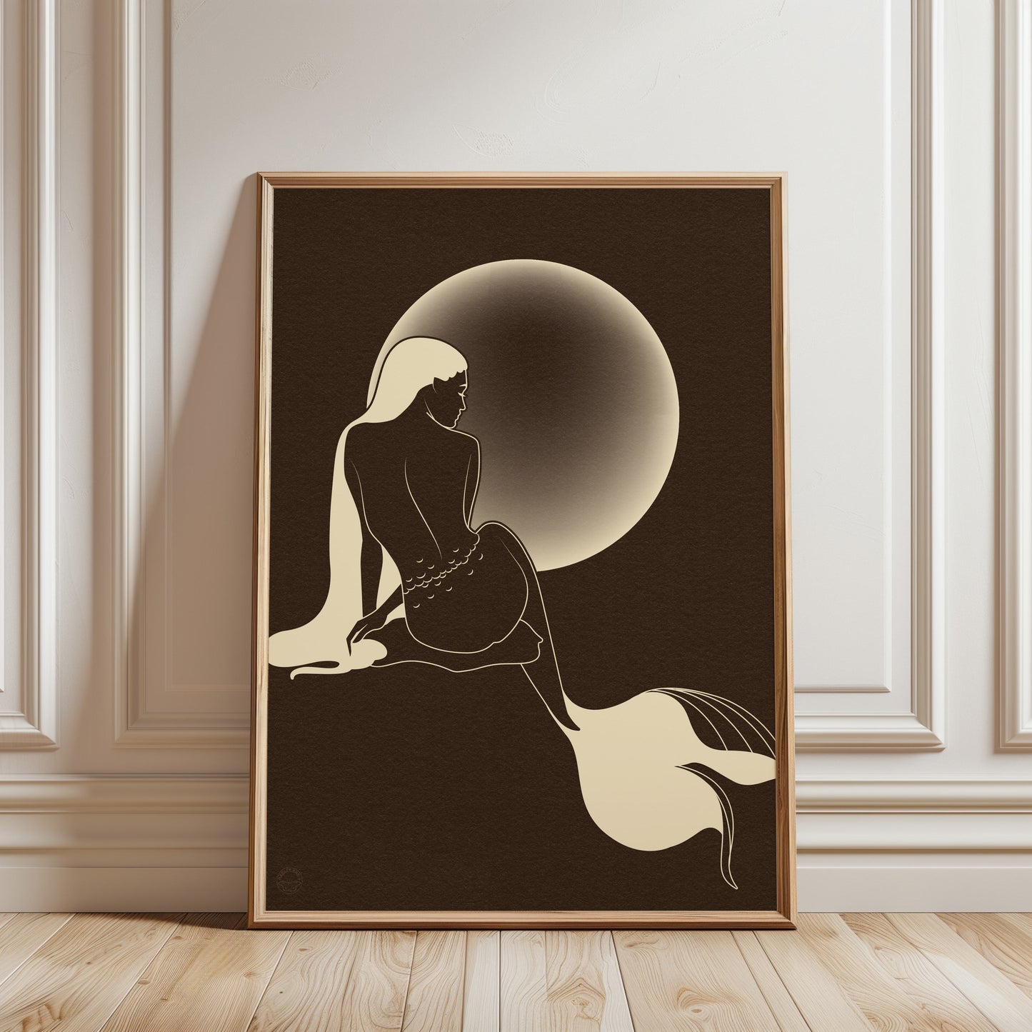 Mermaid Full Moon A3 Print
