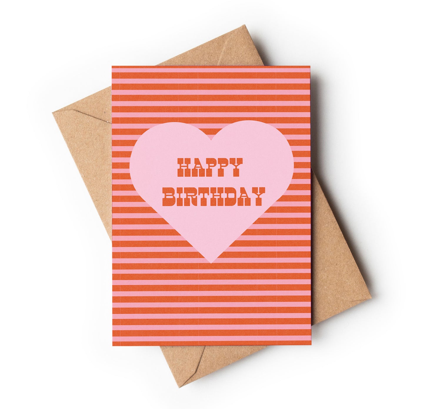 Happy Birthday Pink Stripe
