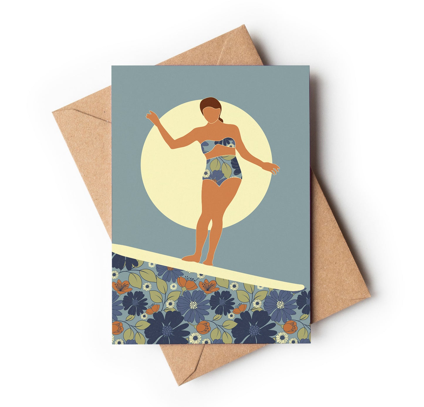 Floral Surfer Blue
