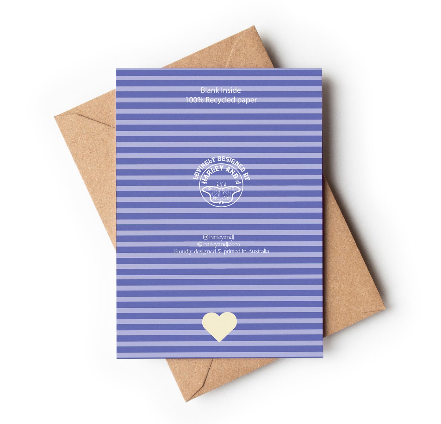 Happy Birthday Blue Stripe Greeting Card