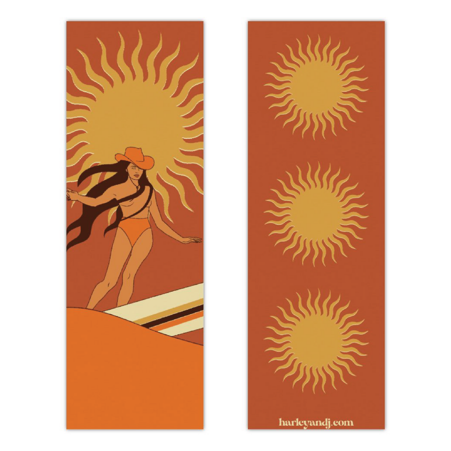 Tangerine Surf Cowgirl Book Mark