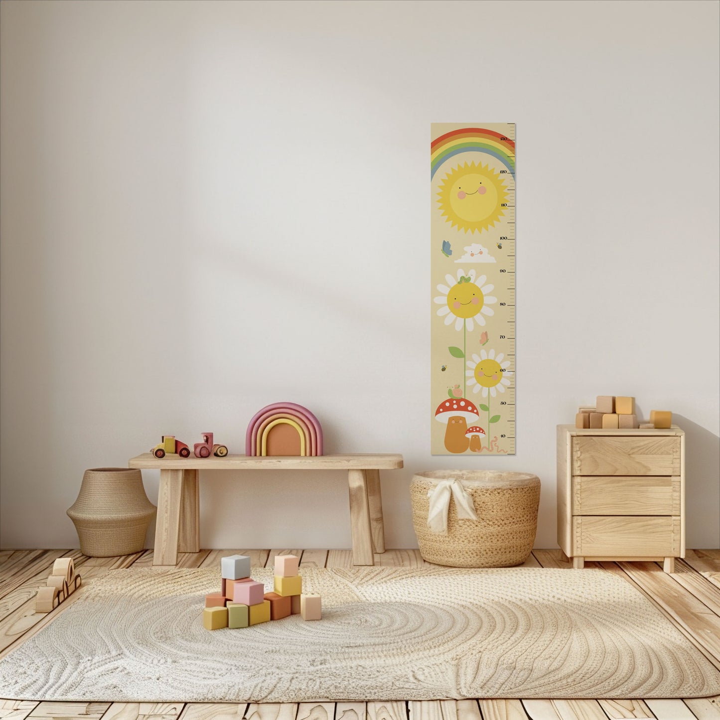 Children's Sunny Days Growth Chart Poster
