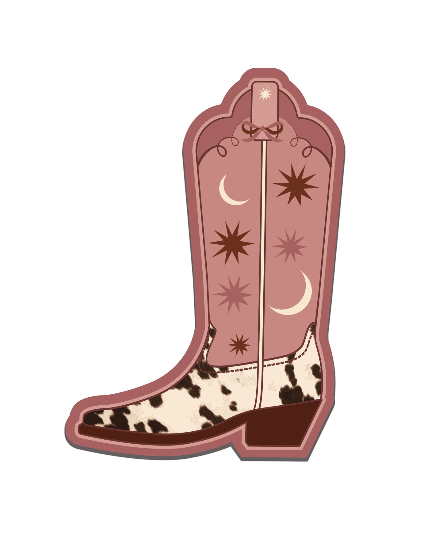 Cowgirl Boot Moons & Stars