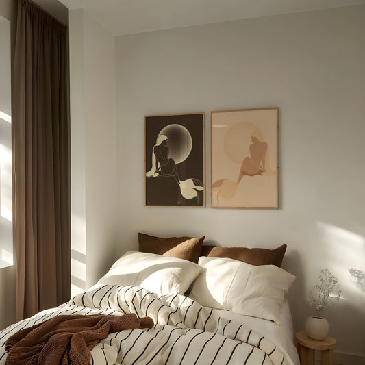 Mermaid Pearl Full Moon Art Print