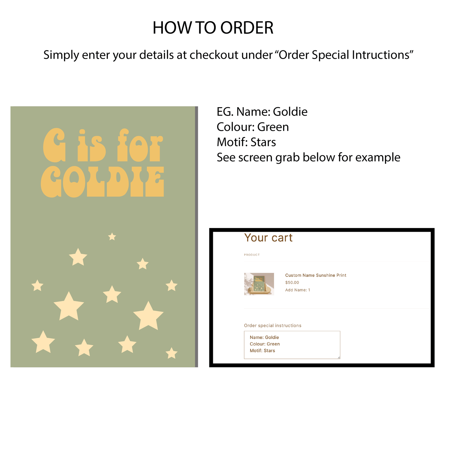 Custom Name Sunshine Print
