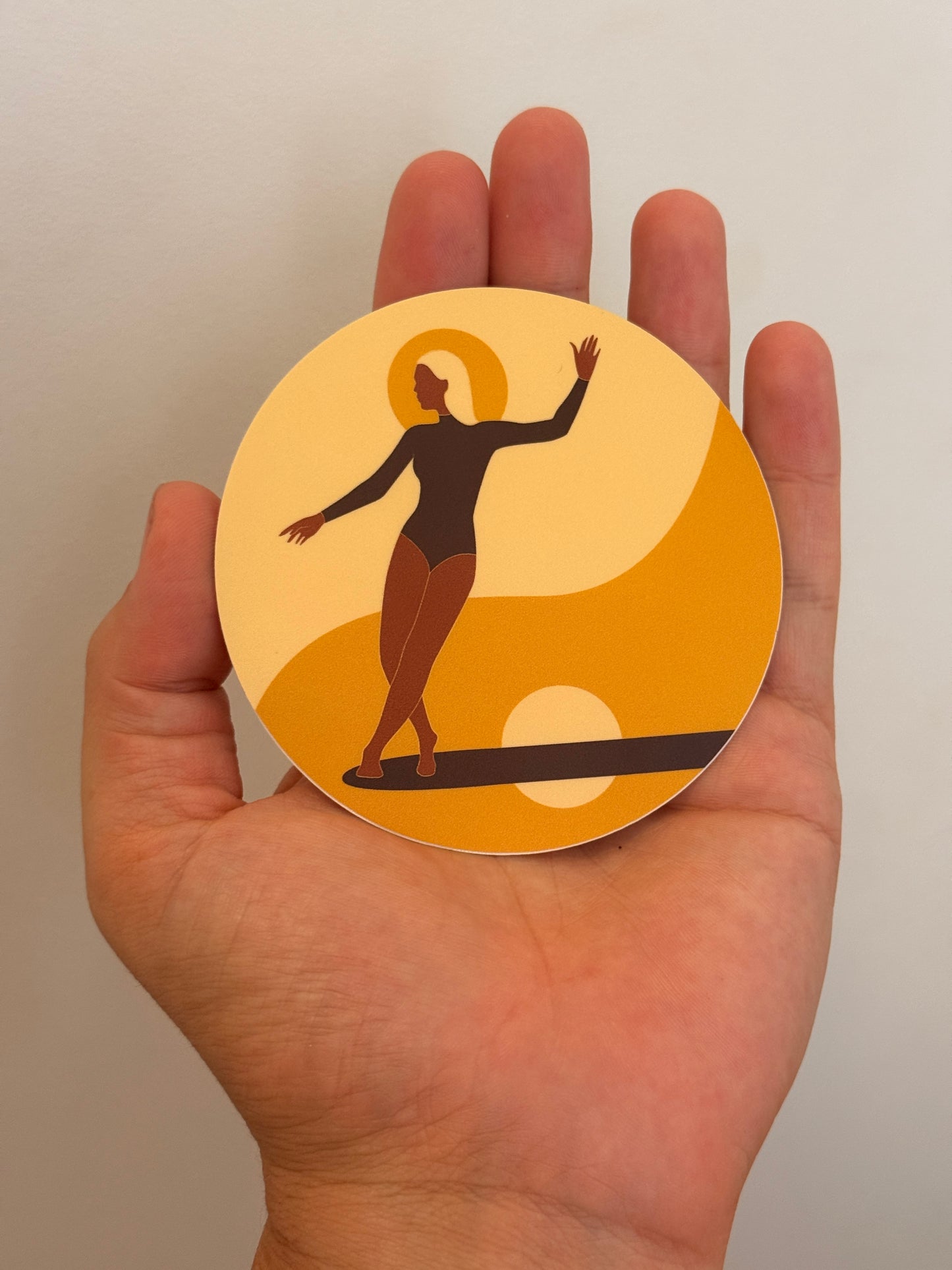 Yin Yang Surf Sticker