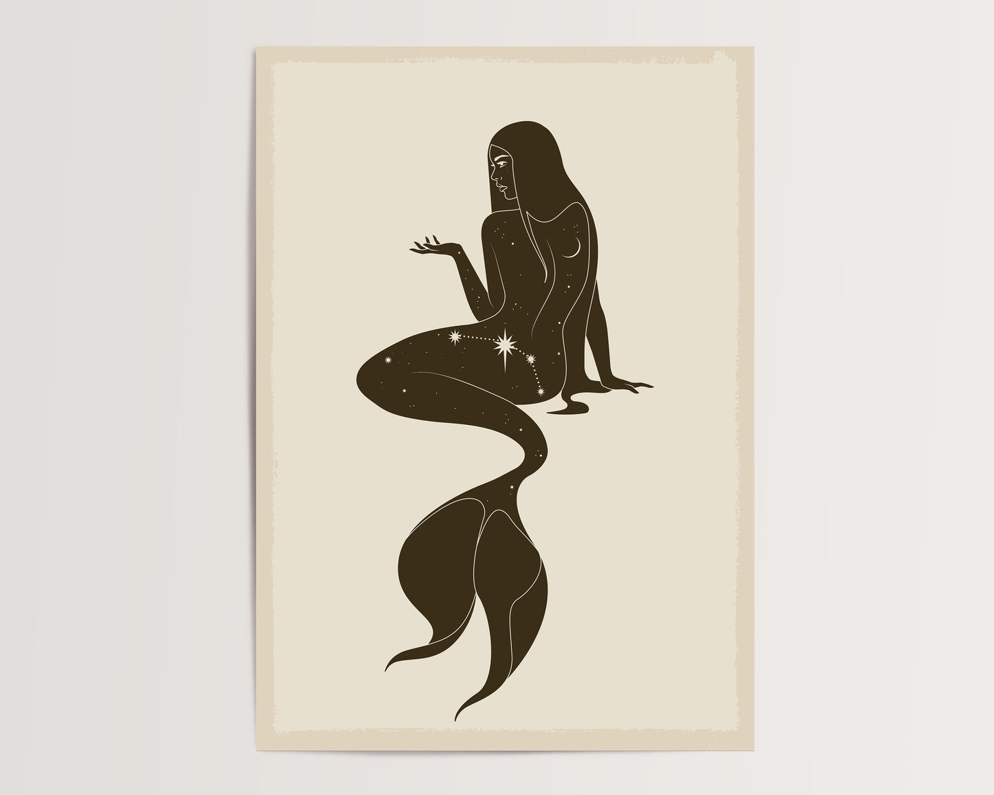 Mermaid with constellation back