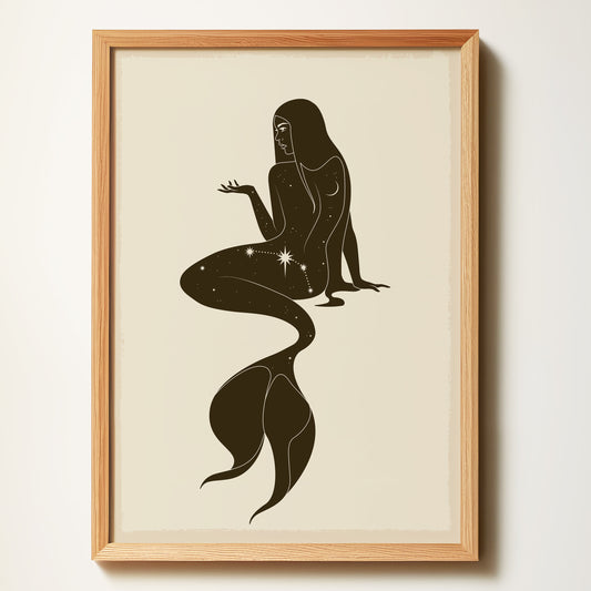 Mermaid with constellation back