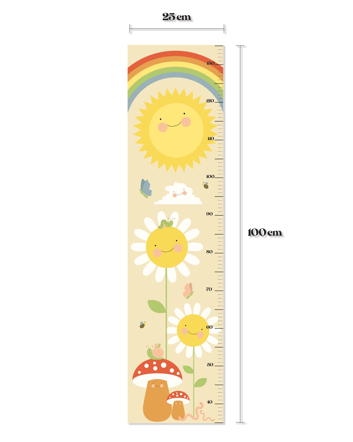 Children's Sunny Days Growth Chart Poster