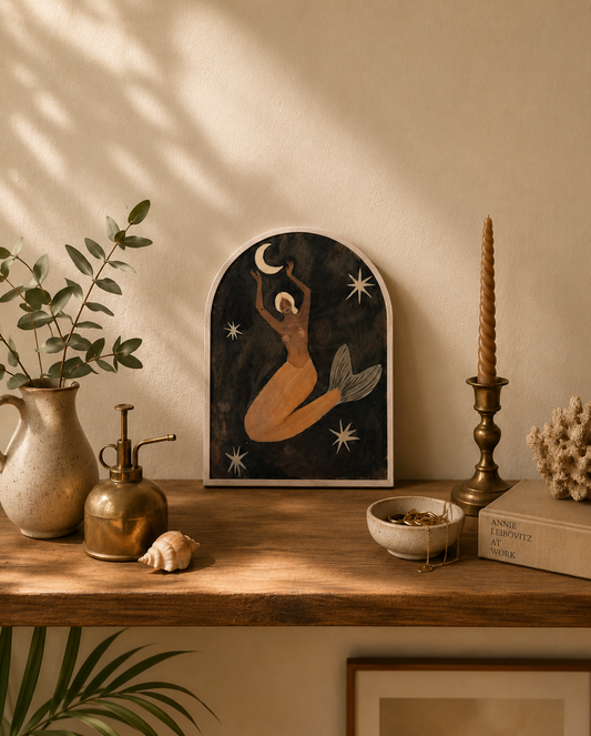 Mermaid Moon Tile Large