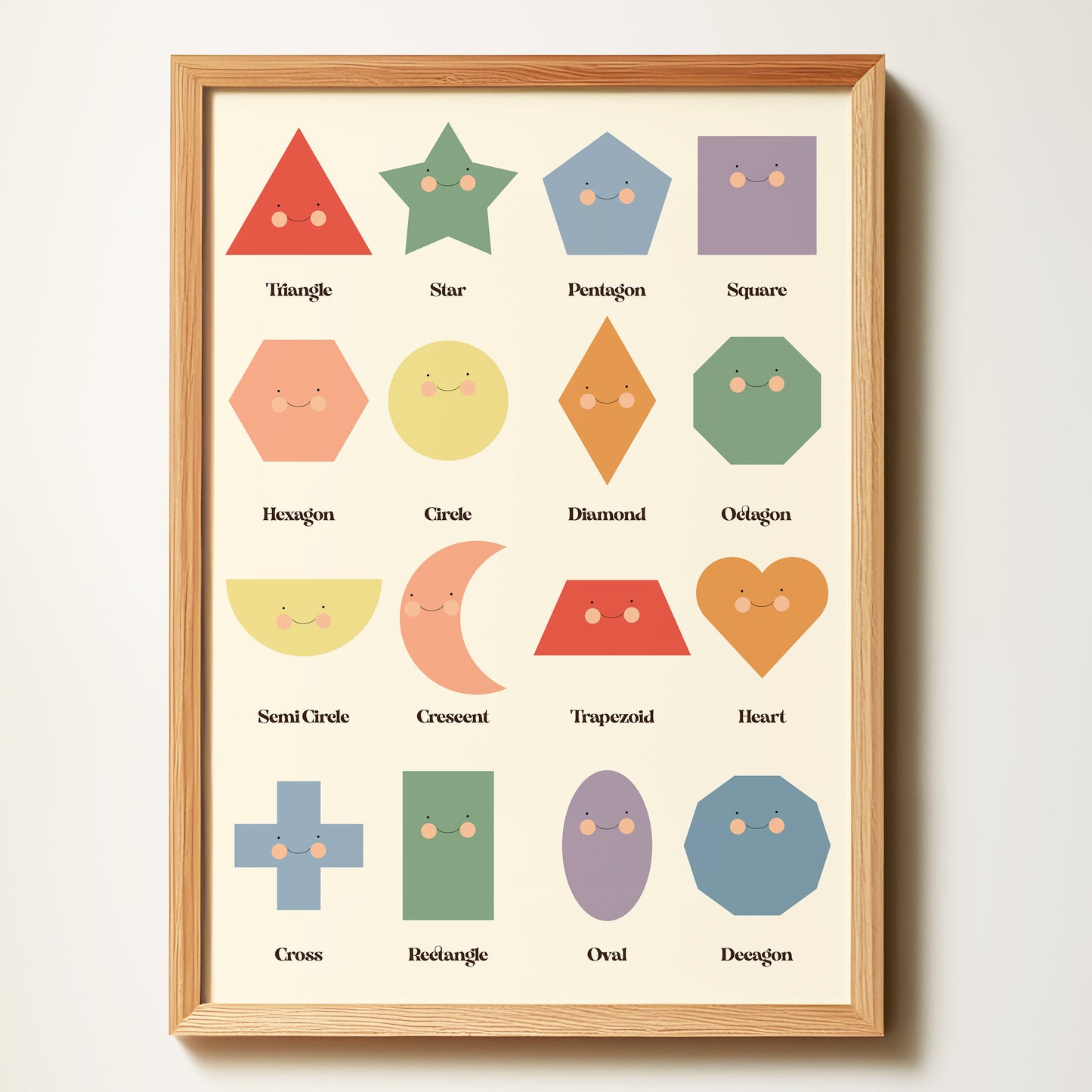Learning Shapes Educational Poster