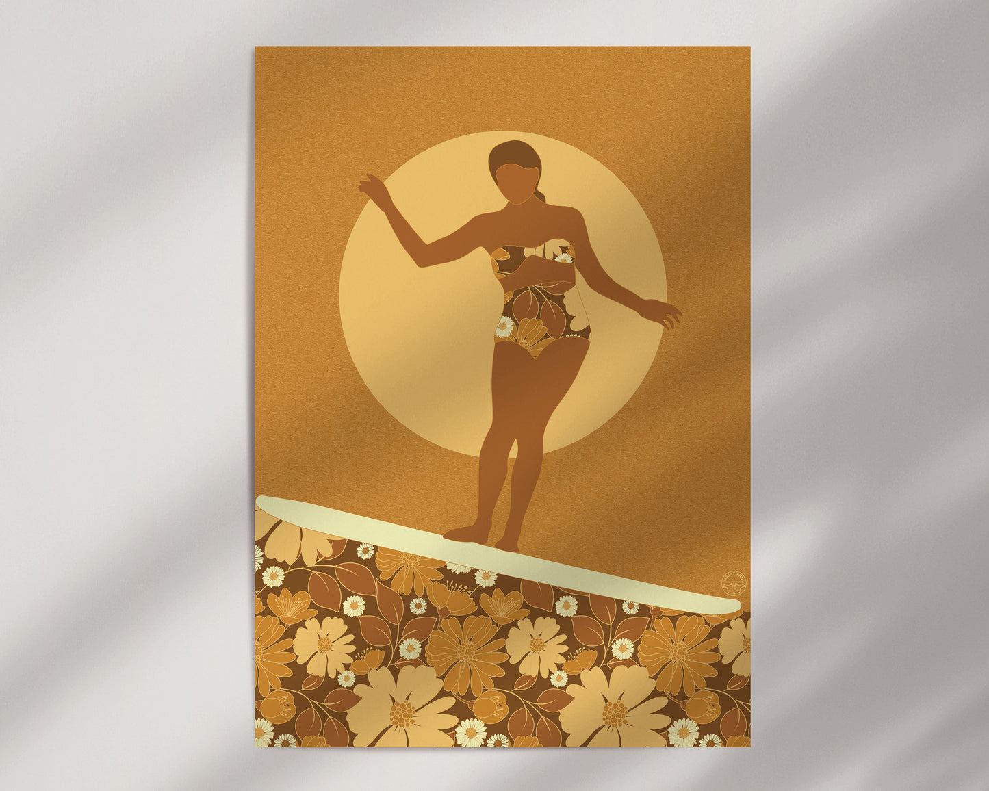 Floral Surfer Art Print