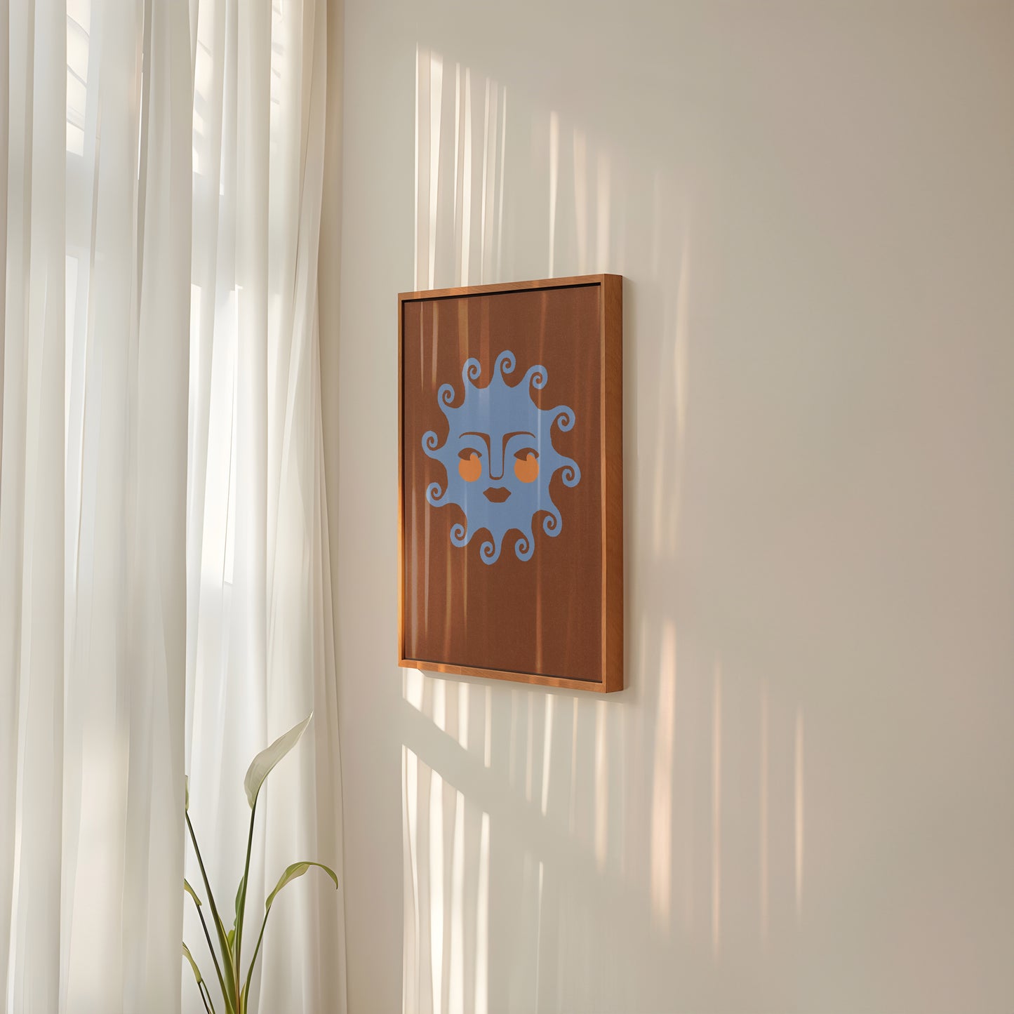 Sun Face Cerulean Blue