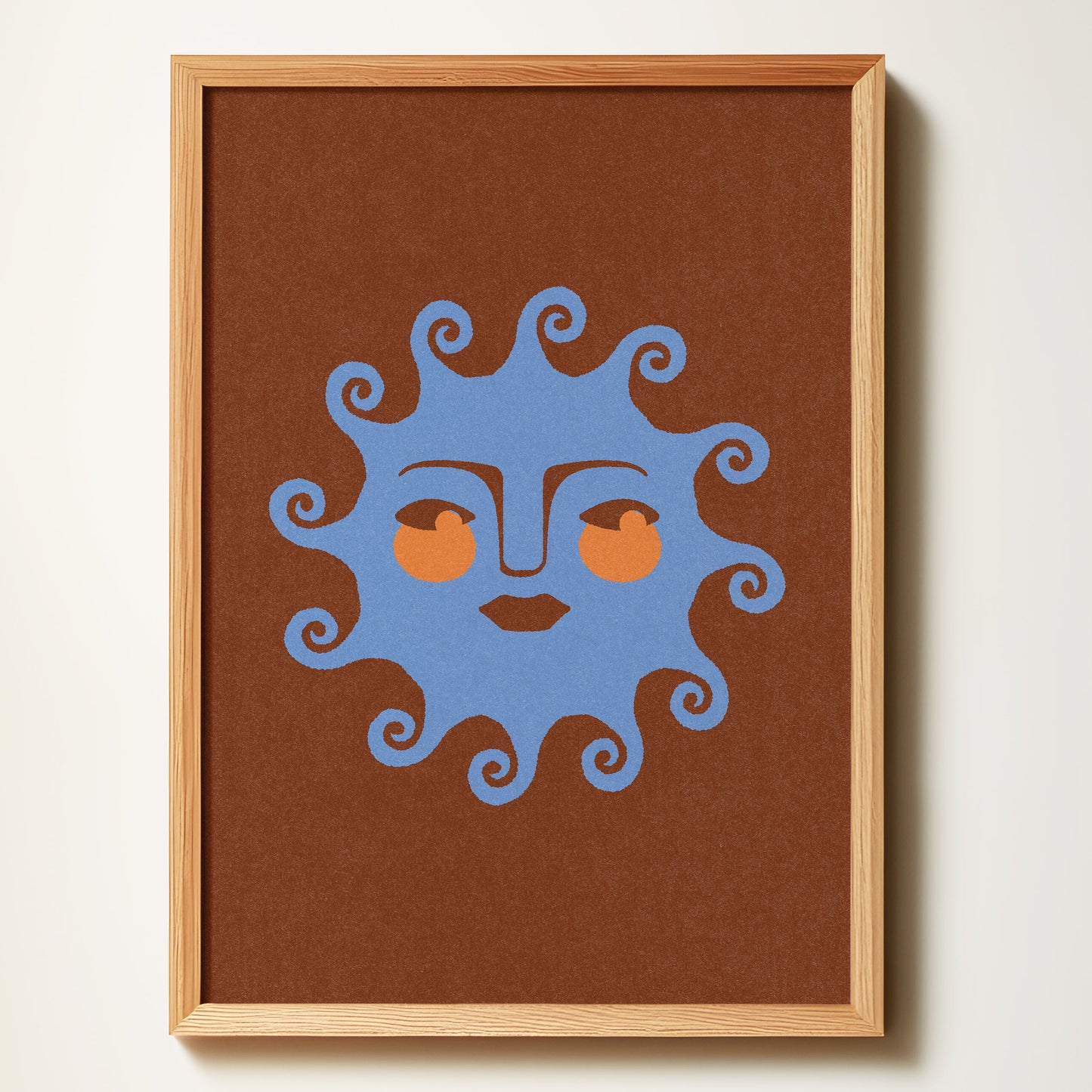 Sun Face Cerulean Blue