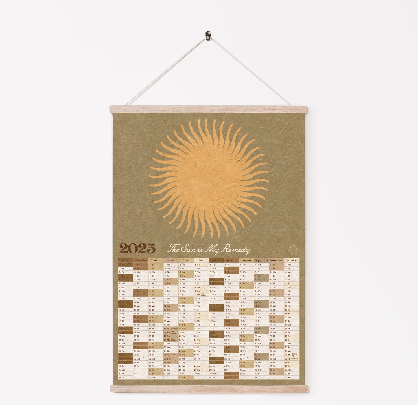 2025 The Sun is My Remedy Calendar