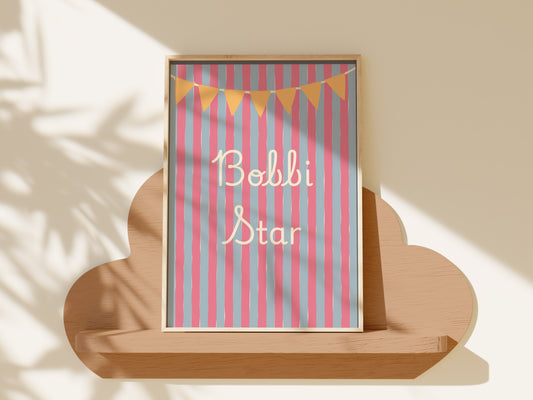 Stripe Custom Name Print