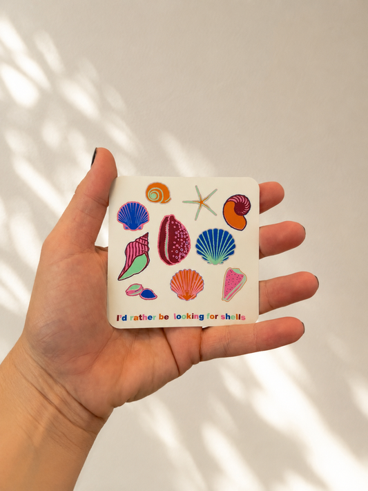 I'd rather be looking for shells vinyl sticker