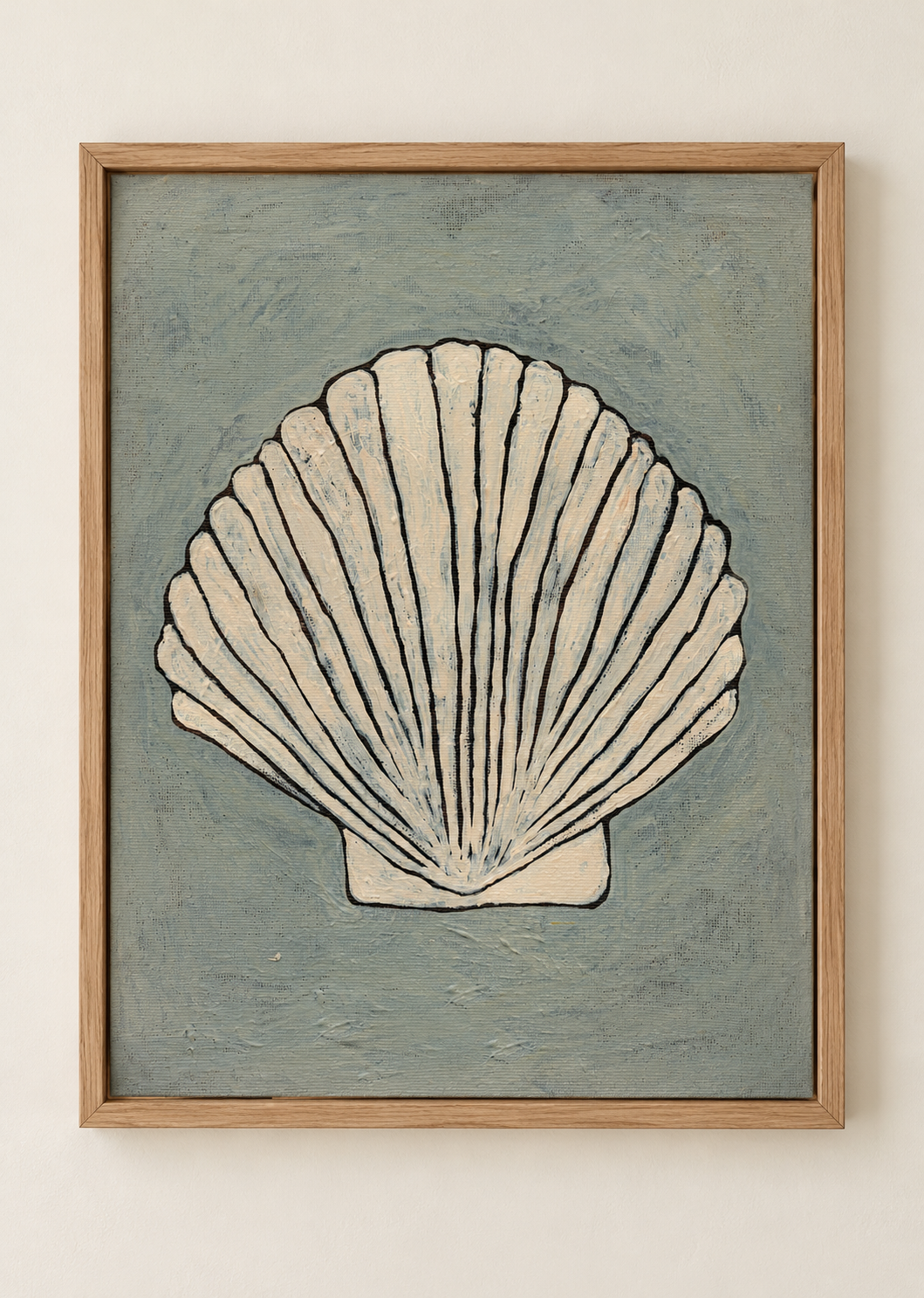 Blue Scallop Shell Fine Art Print