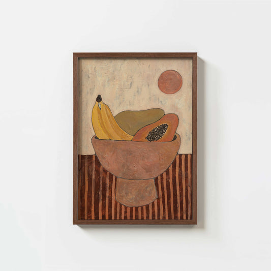 Stripe Fruit Bowl Fine Art Print