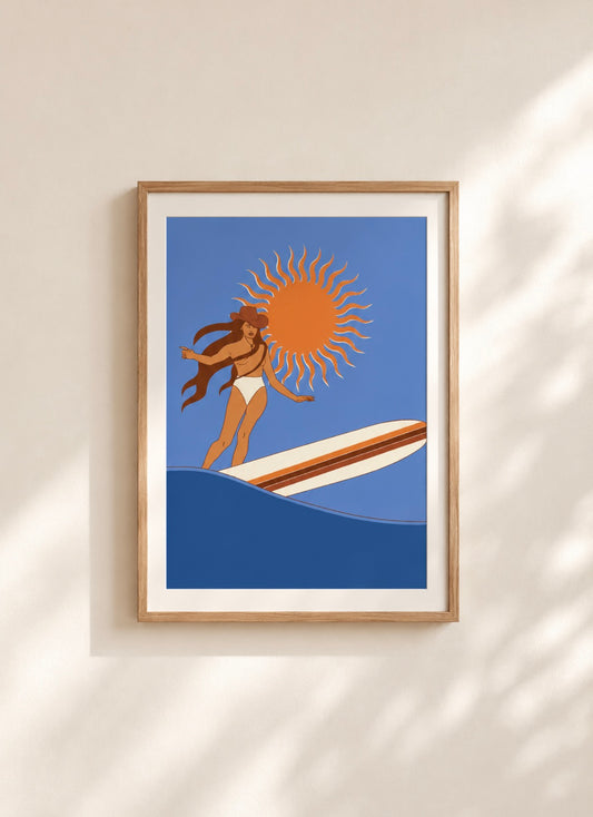 Surf cowgirl ocean blue