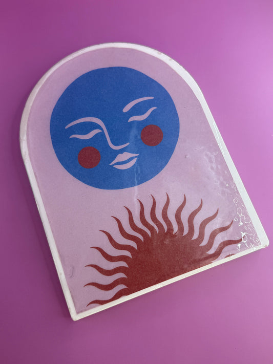 Moon Face Art Tile Large