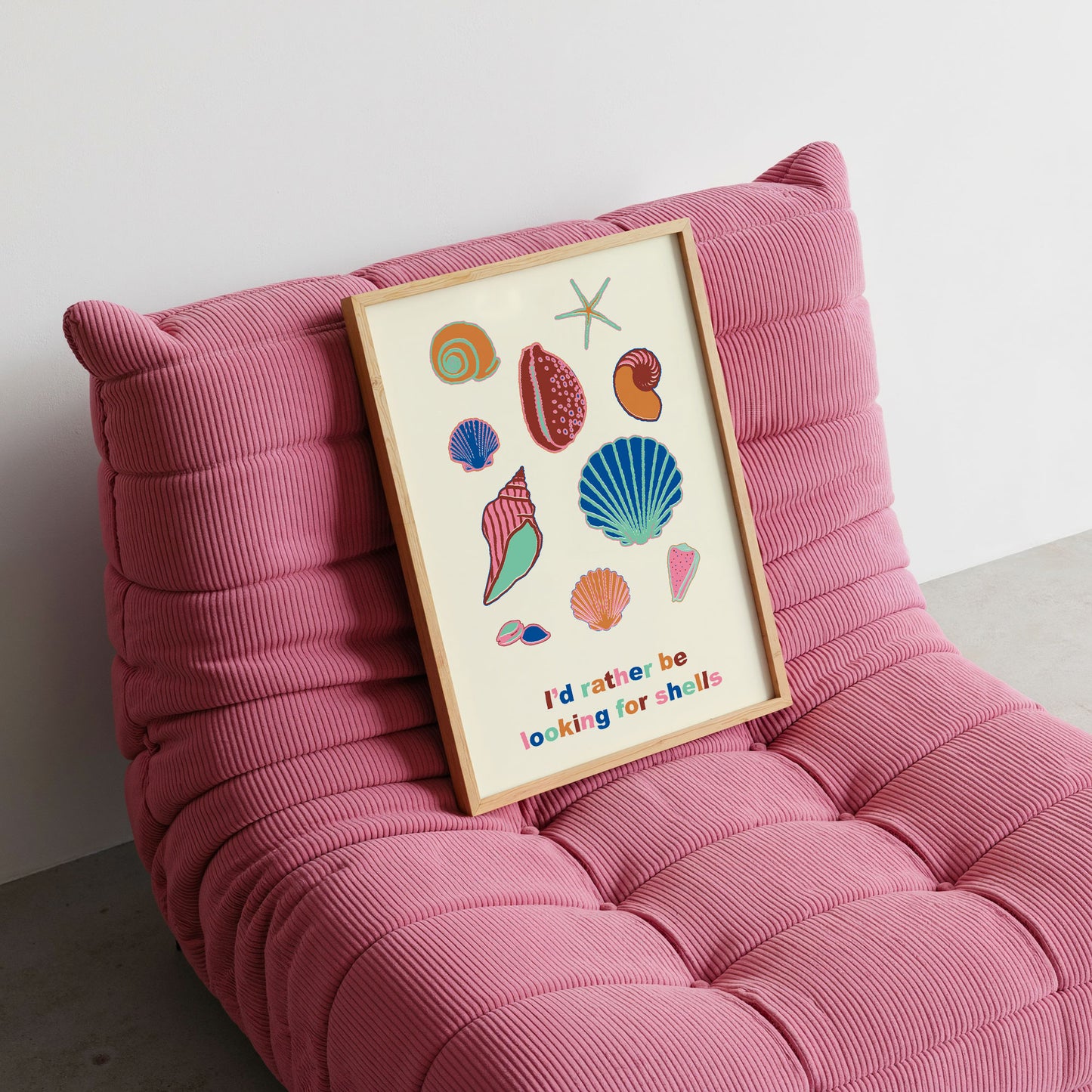 I'd Rather Be looking for Shells Kids Print