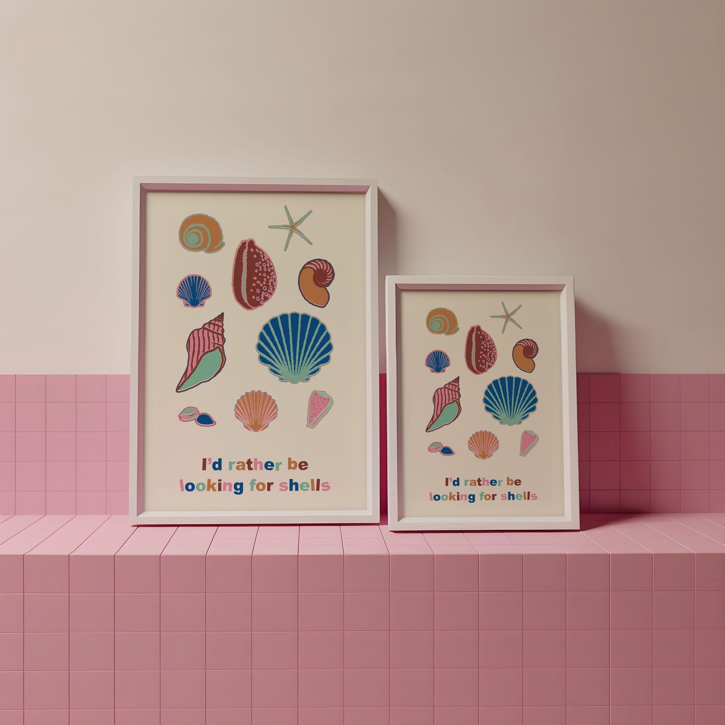 I'd Rather Be looking for Shells Kids Print