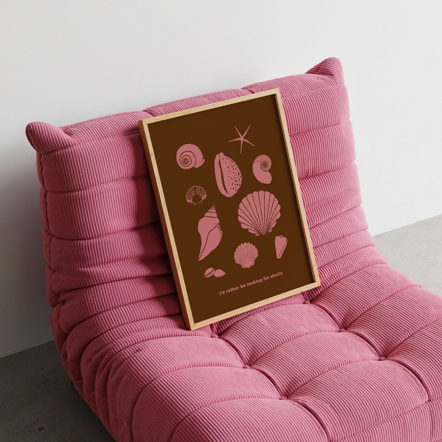 I'd rather Be Looking For Shells Musk Pink & Brown