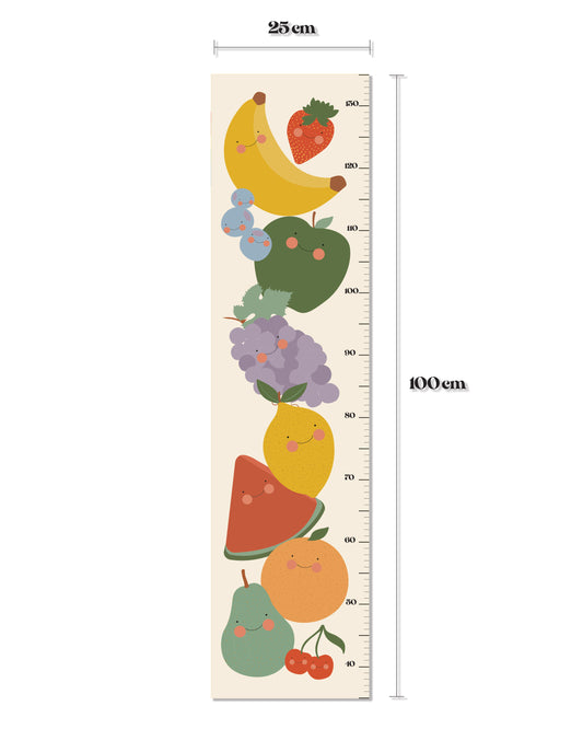 Children's Fruity Cutie height Chart Poster