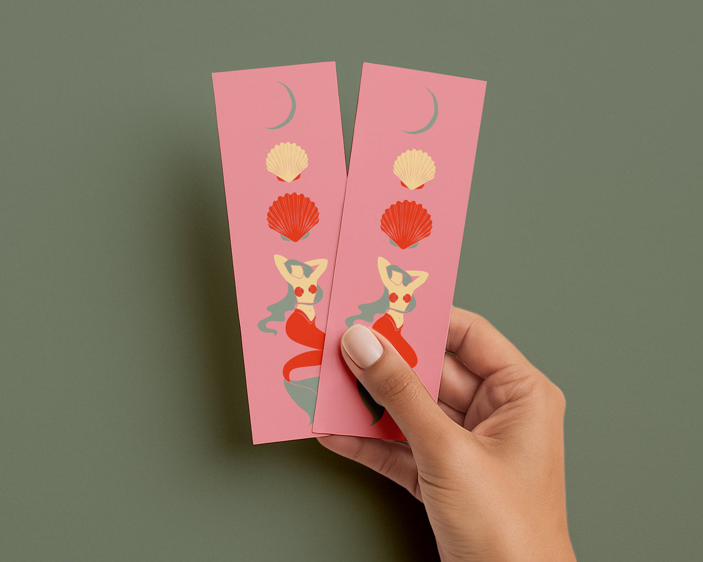 Poppy Pink Mermaid Book Mark