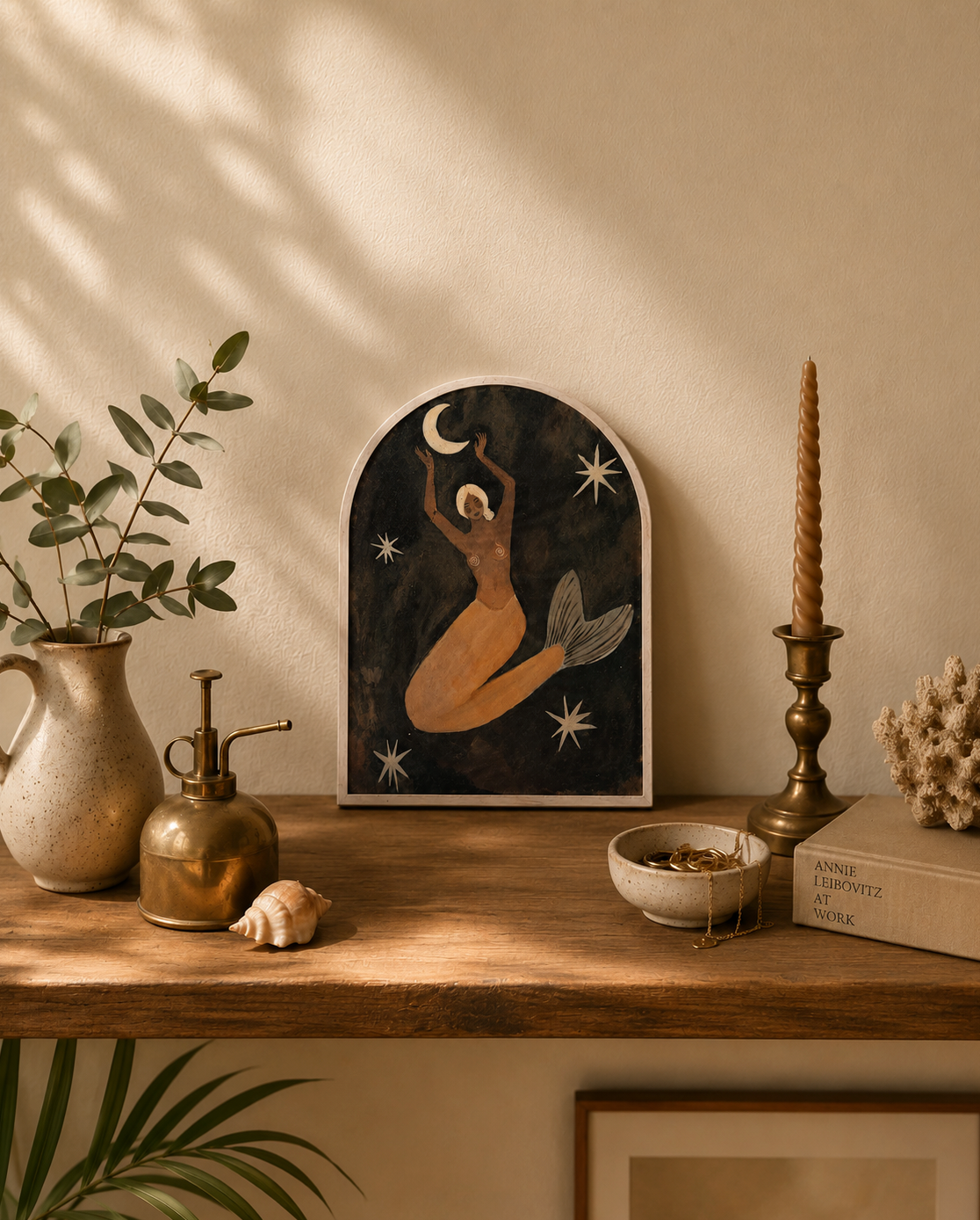 Mermaid Moon Tile Large