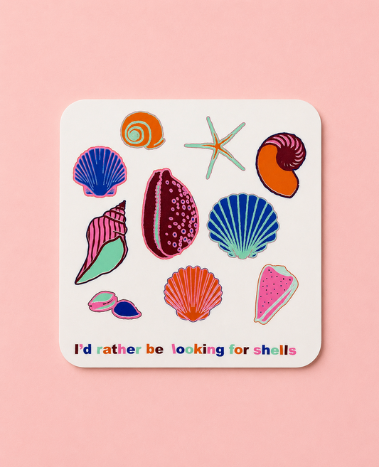 I'd rather be looking for shells vinyl sticker