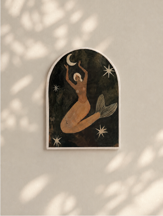 Mermaid Moon Tile Large