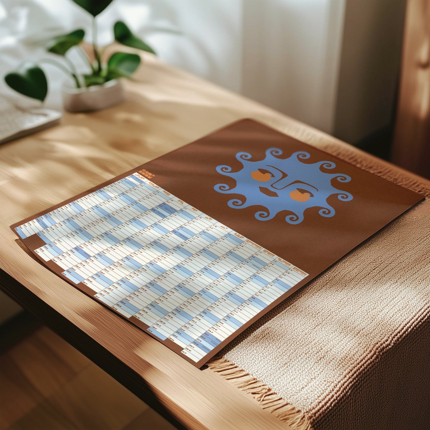 2026 Sun Face A3 Planner Calendar