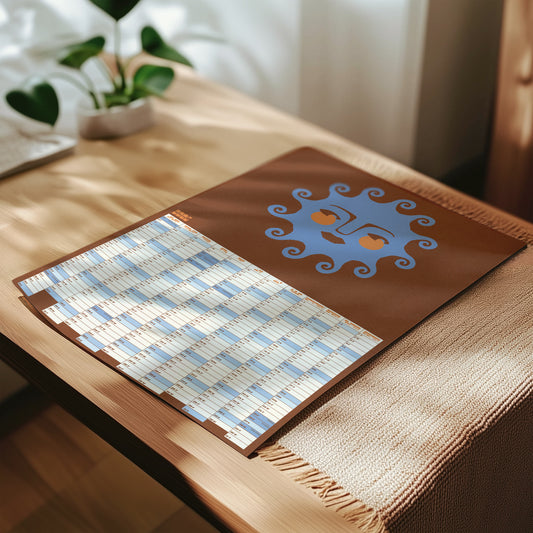 2026 Sun Face A3 Planner Calendar