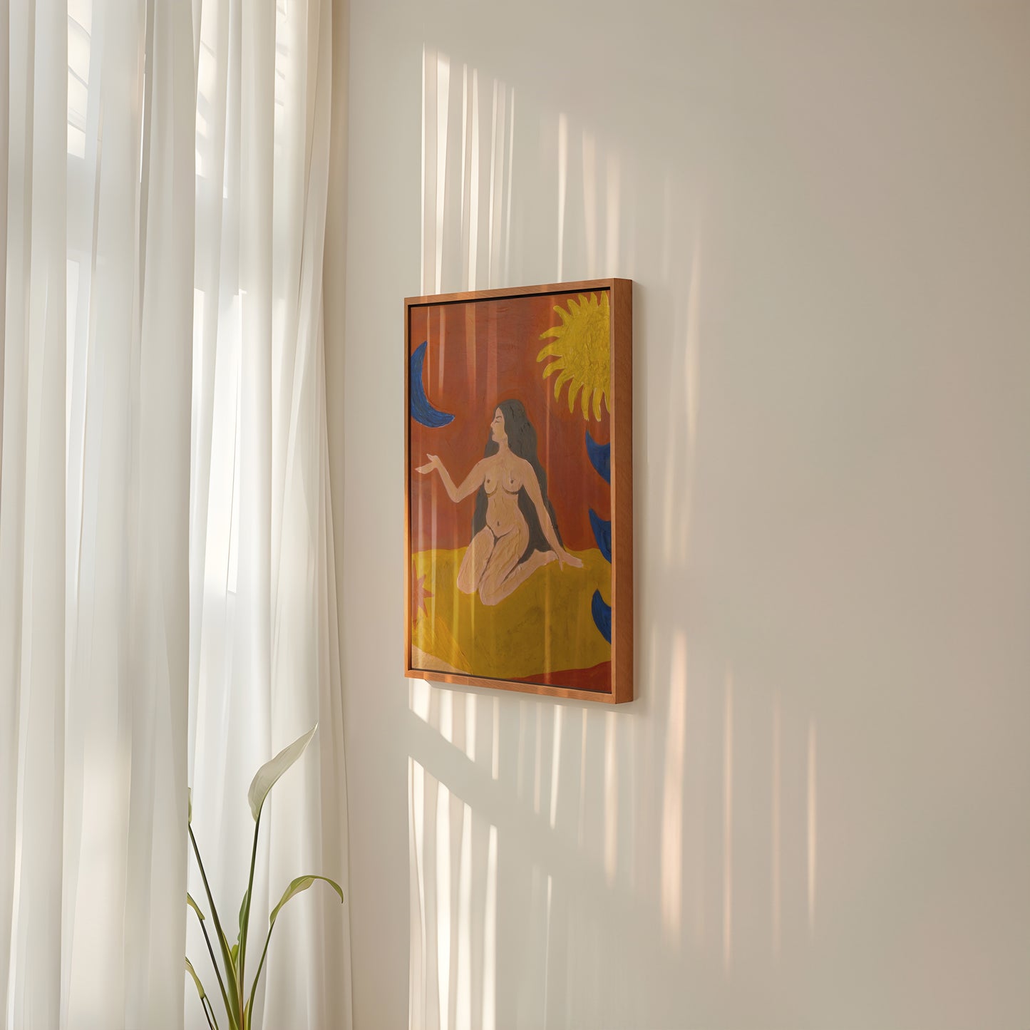 Sun Sea Moon Painting Art Print