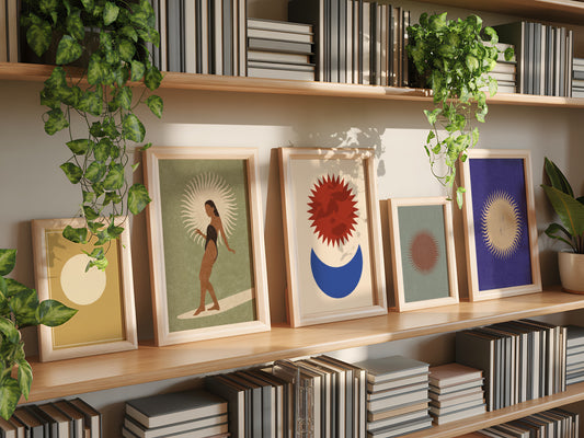 Sun Glider Sage Surfer Art Print