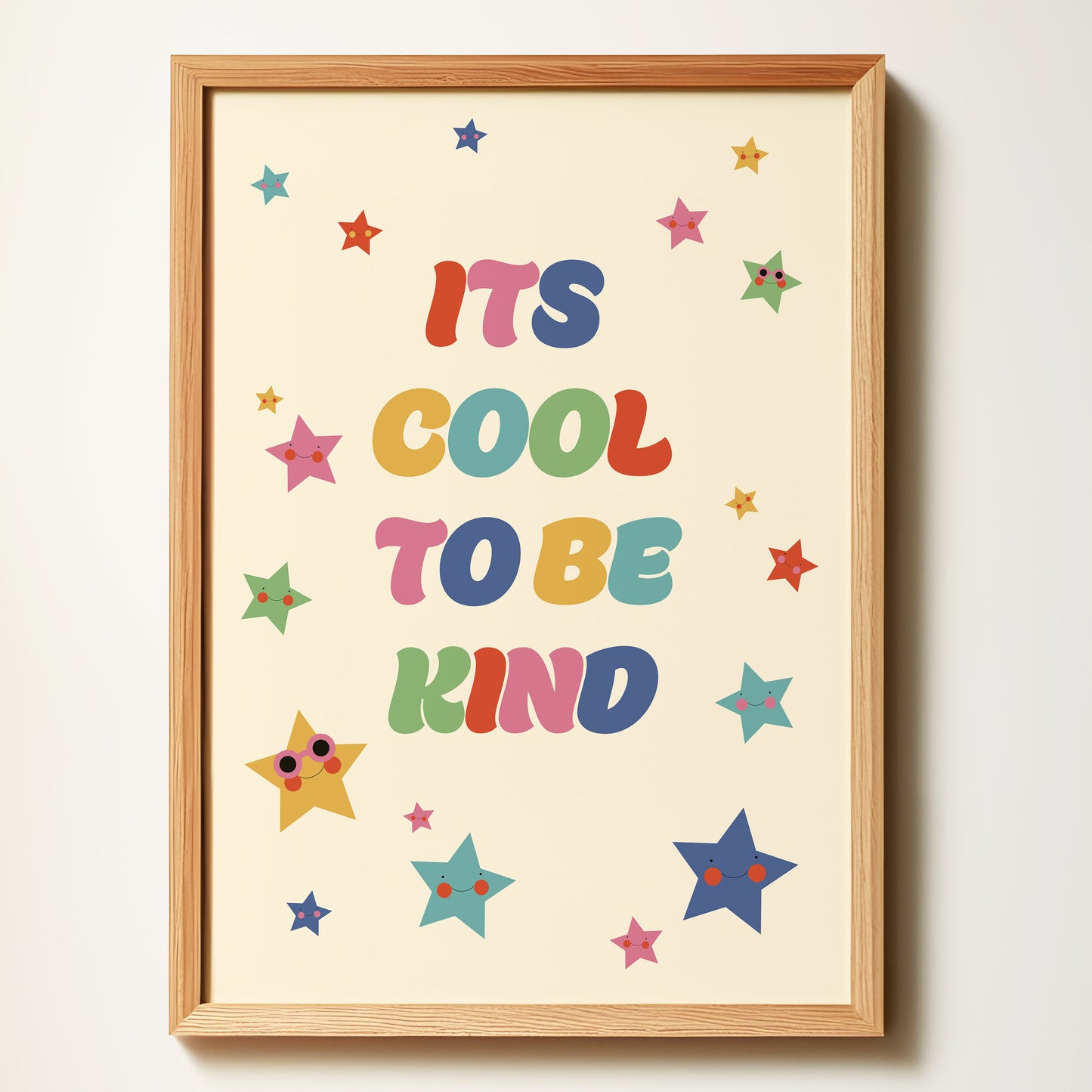Its Cool to be kind star friends Art print