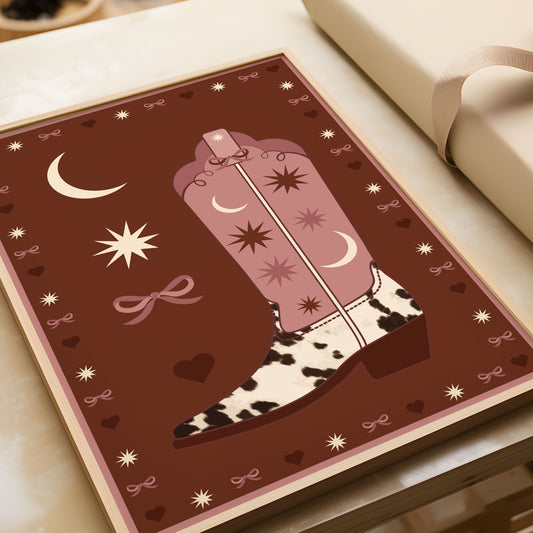 Midnight Rodeo Boot Art Print