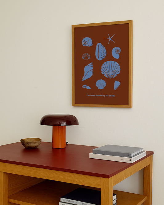 I'd rather Be Looking For Shells Cobalt Blue & Chocolate