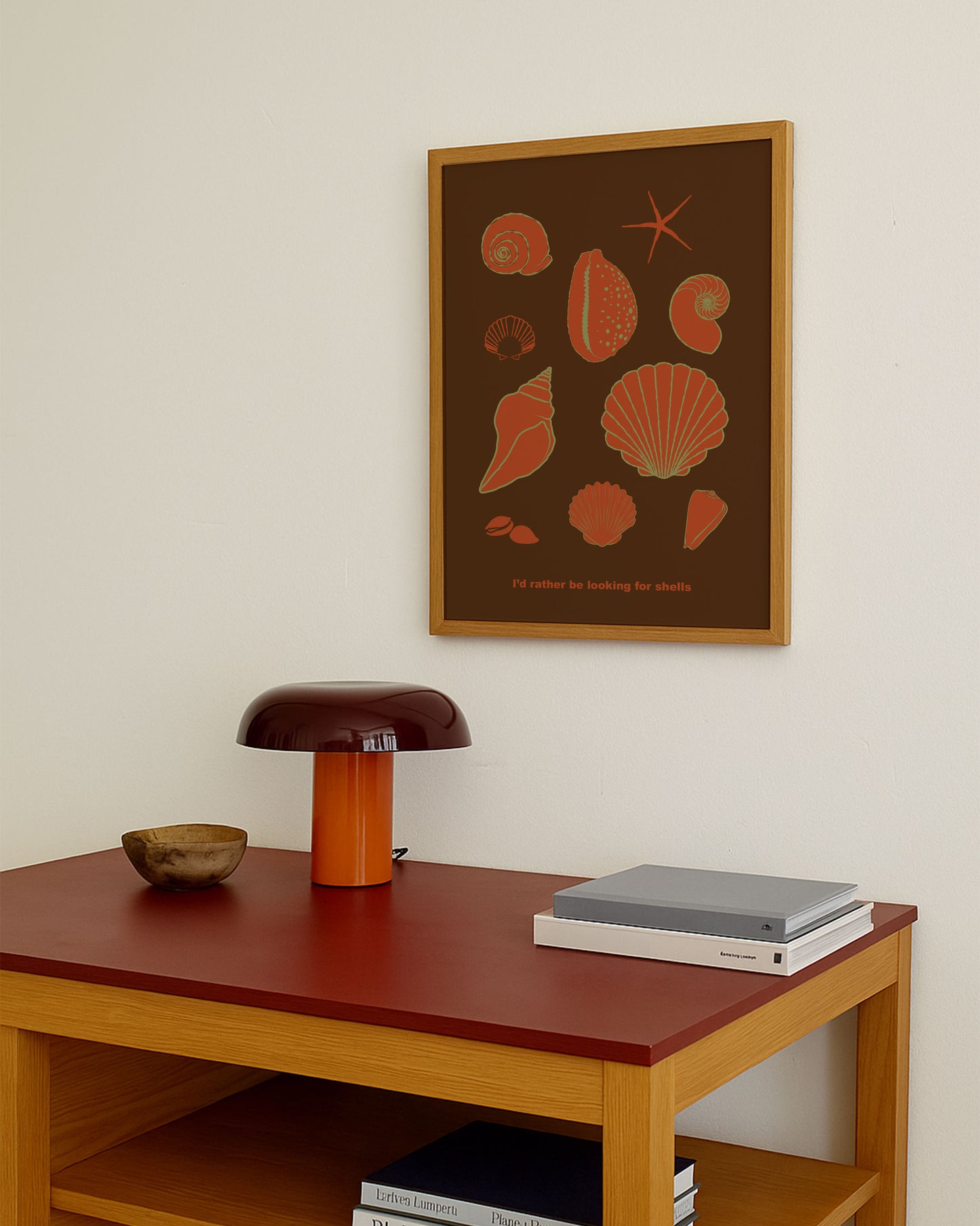 I'd rather Be Looking For Shells Electric Orange