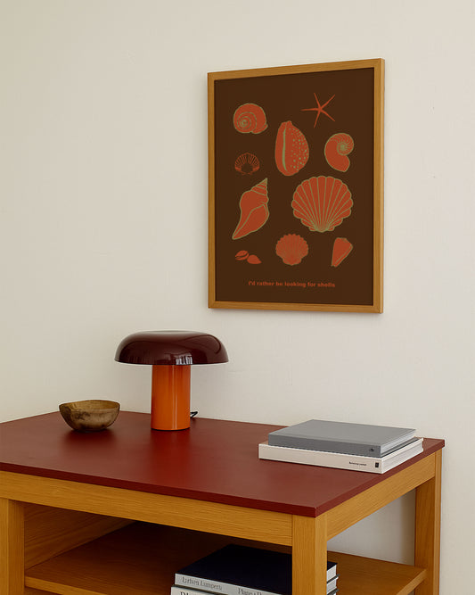 I'd rather Be Looking For Shells Electric Orange