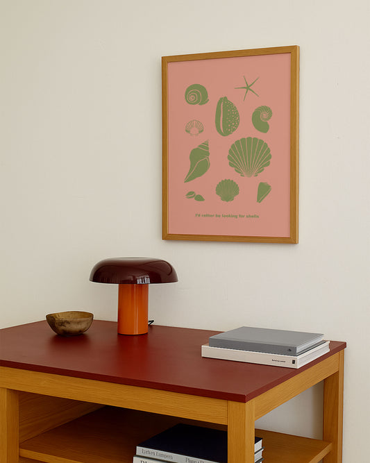 I'd rather Be Looking For Shells Watermelon Pink