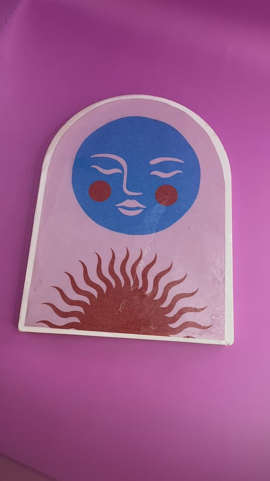 Moon Face Art Tile Large