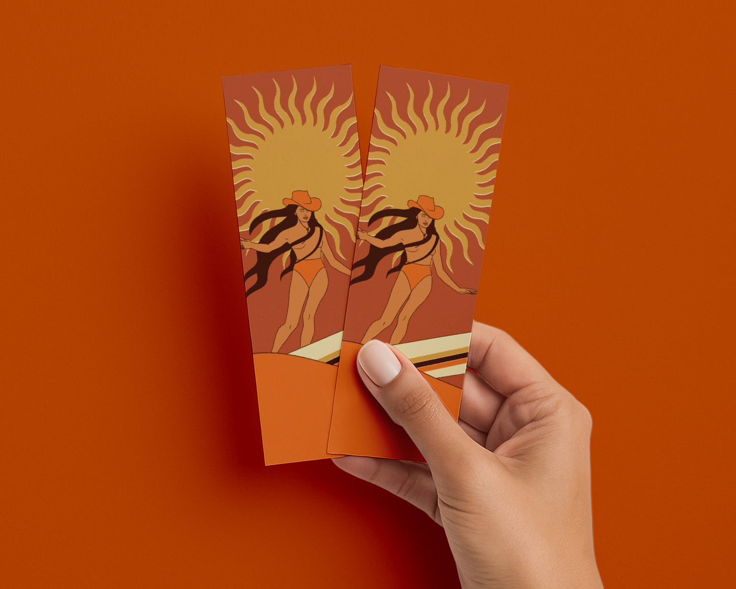 Tangerine Surf Cowgirl Book Mark